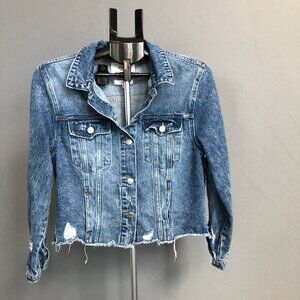 Vervet Distressed Denim Jacket in Size Medium